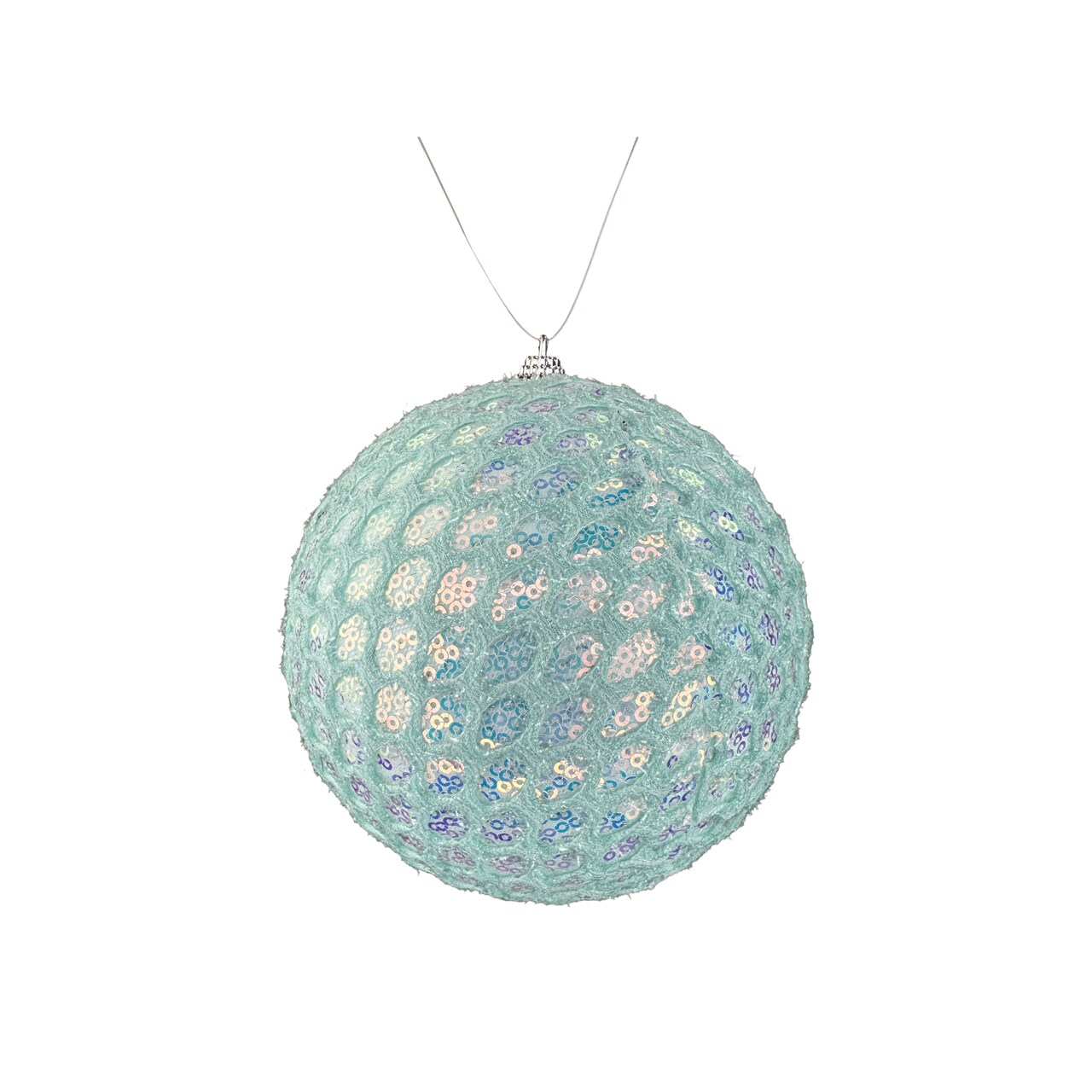 Mint Green 6" Sequin Ornament Ball – Shatterproof Christmas Tree Decoration-86357MINT